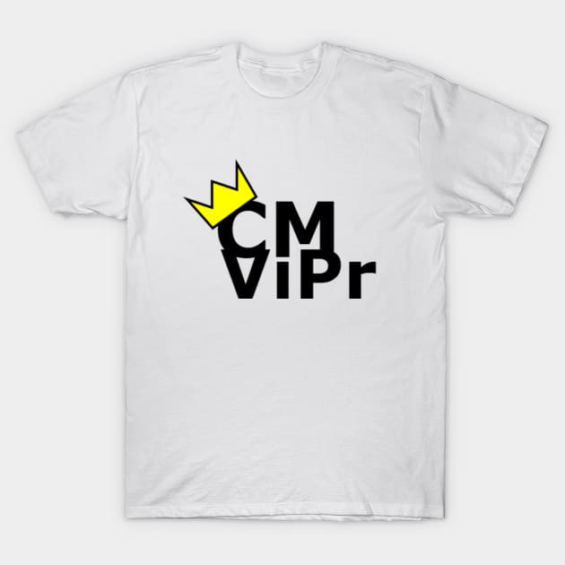 CMViPr Crown Black T-Shirt by CMViPr